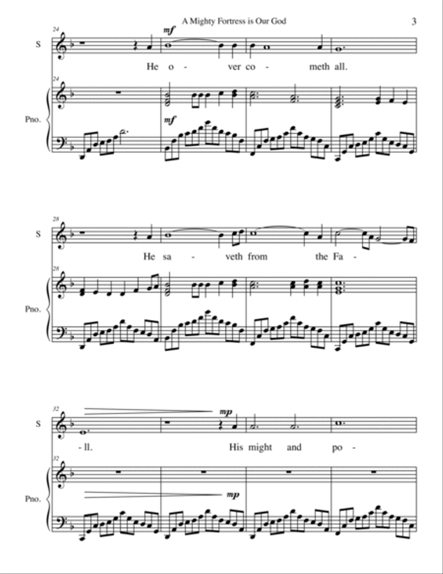 A Mighty Fortress Is Our God Voice scores gallery preview page 5