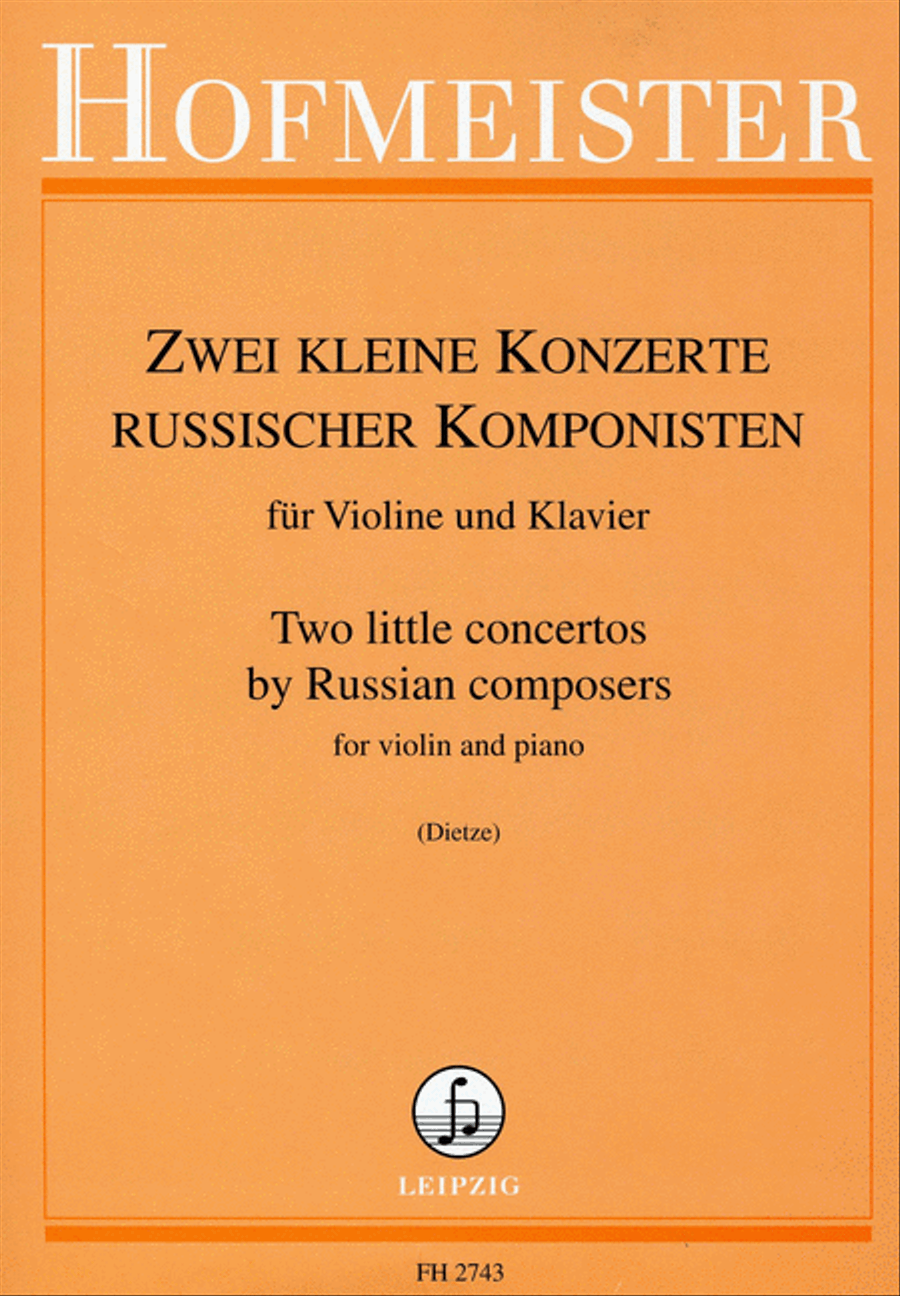 Zwei kleine Konzerte russischer Komponisten Violin Solo scores gallery preview page 1