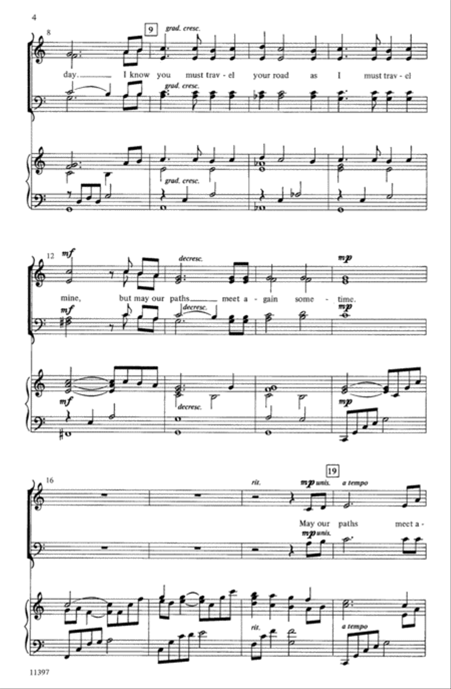 May Our Paths Meet Again Choir scores gallery preview page 2