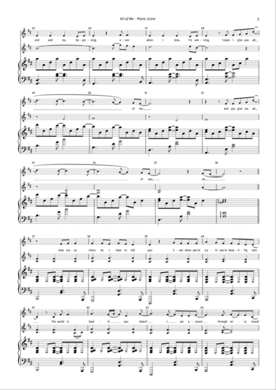 All Of Me Voice scores gallery preview page 3