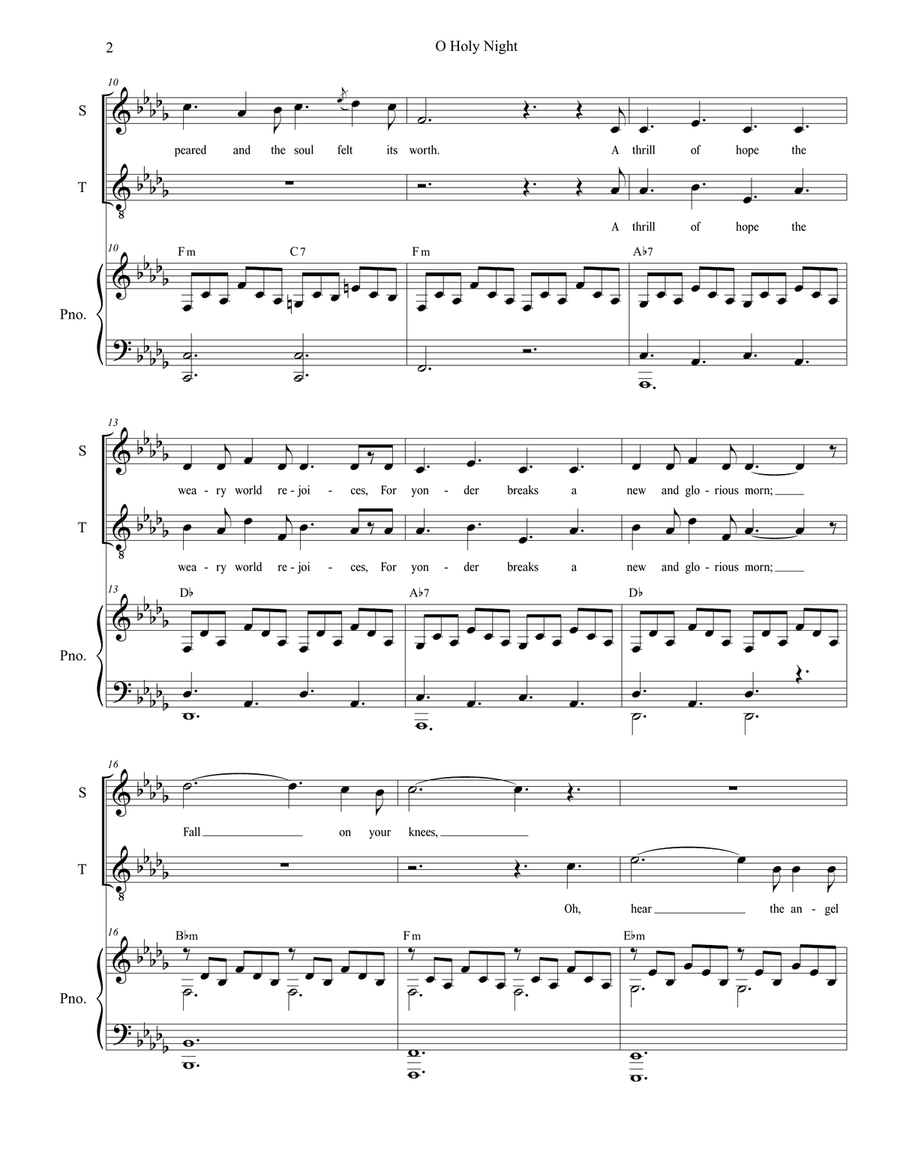 O Holy Night (Duet for Soprano and Tenor Solo) image number null