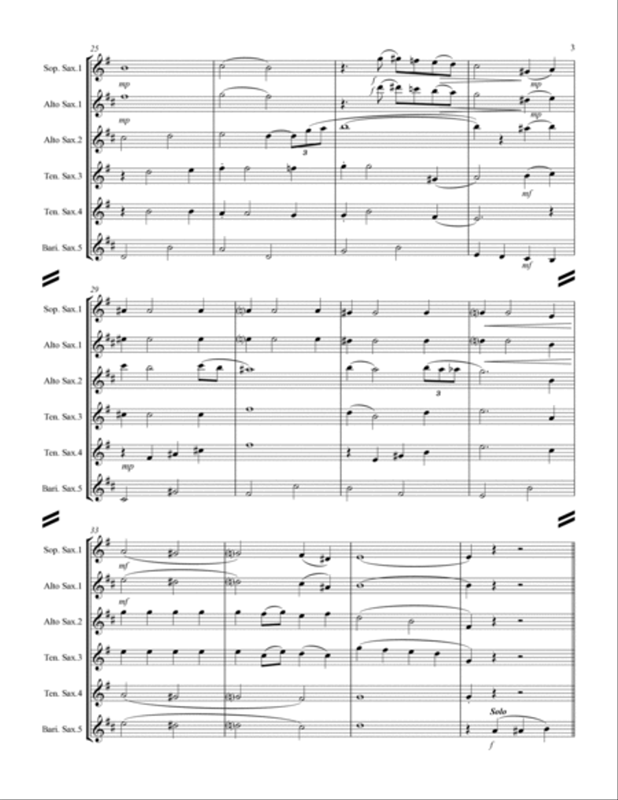 A Pretty Girl is Like a Melody (for Saxophone Quintet) Saxophone Quintet scores gallery preview page 4