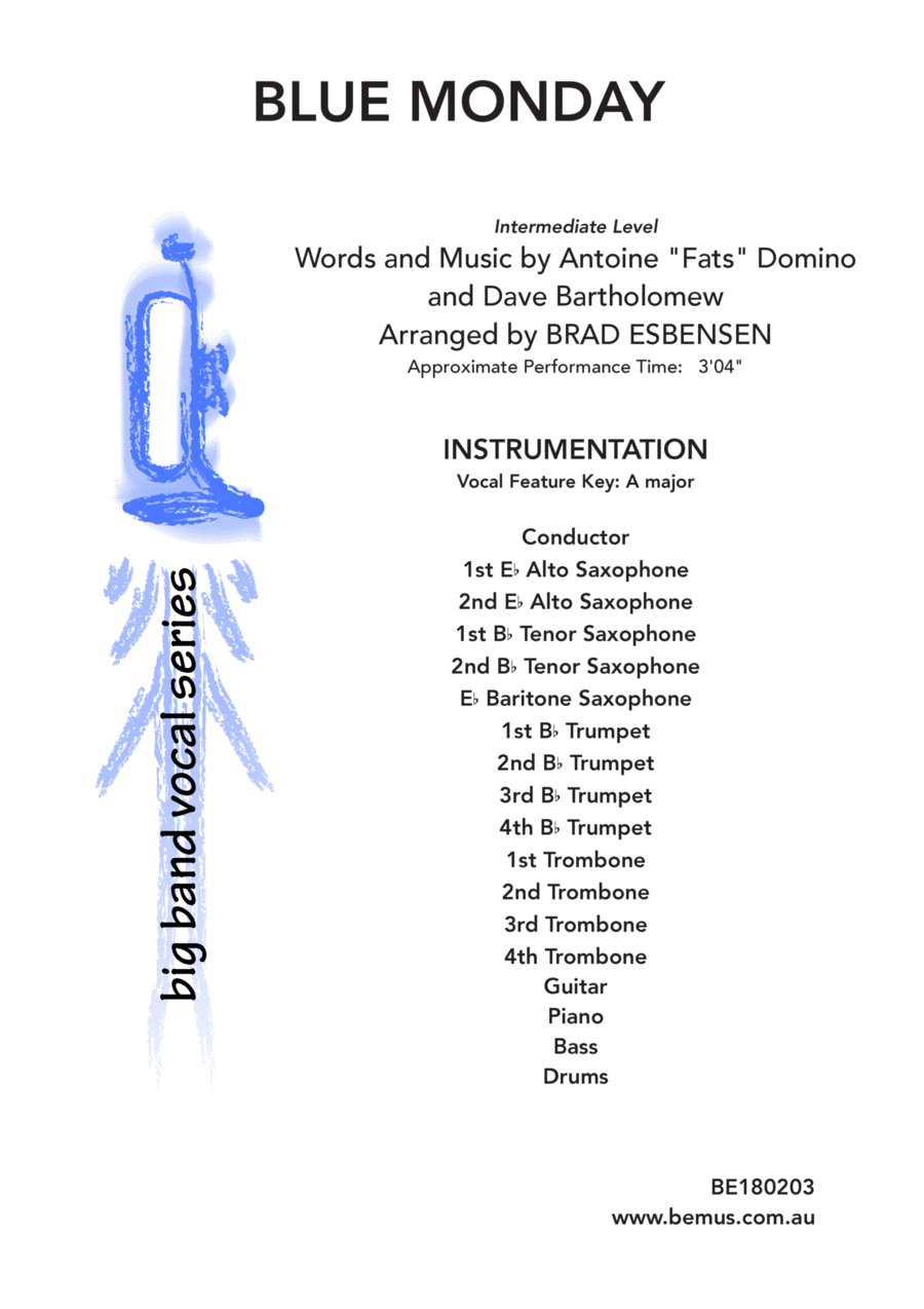 Blue Monday Jazz Ensemble scores gallery preview page 1