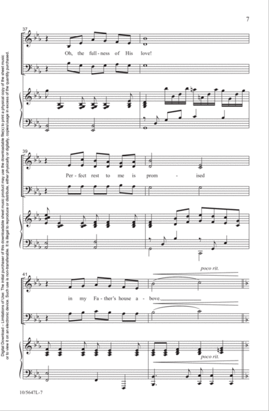 Jesus Leads Me All the Way 4-Part scores gallery preview page 7