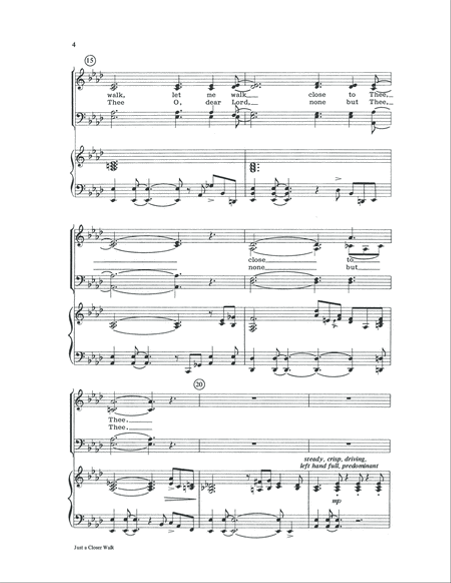 Just a Closer Walk Just a Closer Walk Choir scores gallery preview page 4