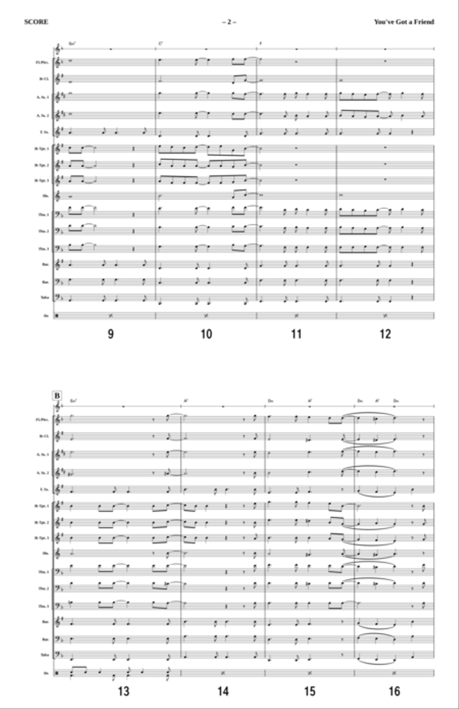 You've Got A Friend You've Got A Friend Marching Band scores gallery preview page 2