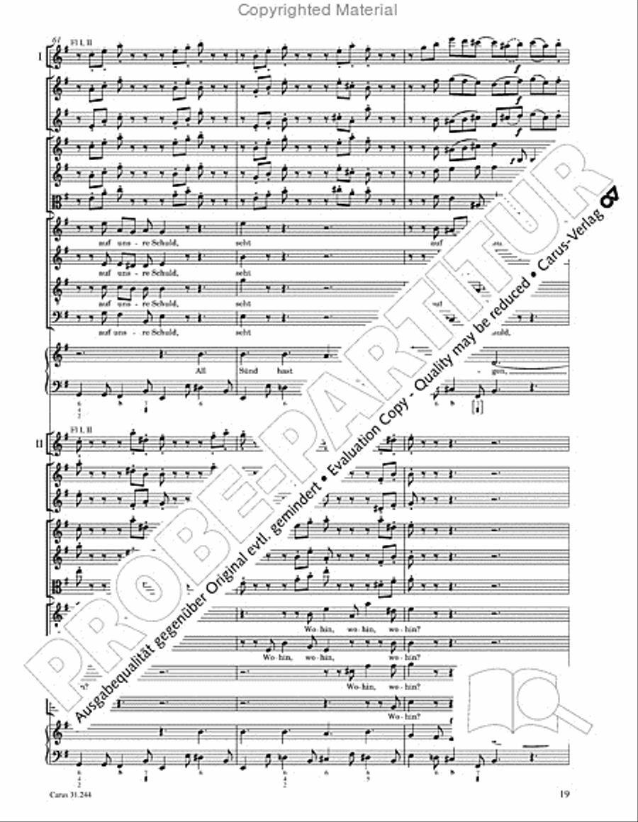 St. Matthew Passion (Matthaus-Passion) 4-Part scores gallery preview page 21