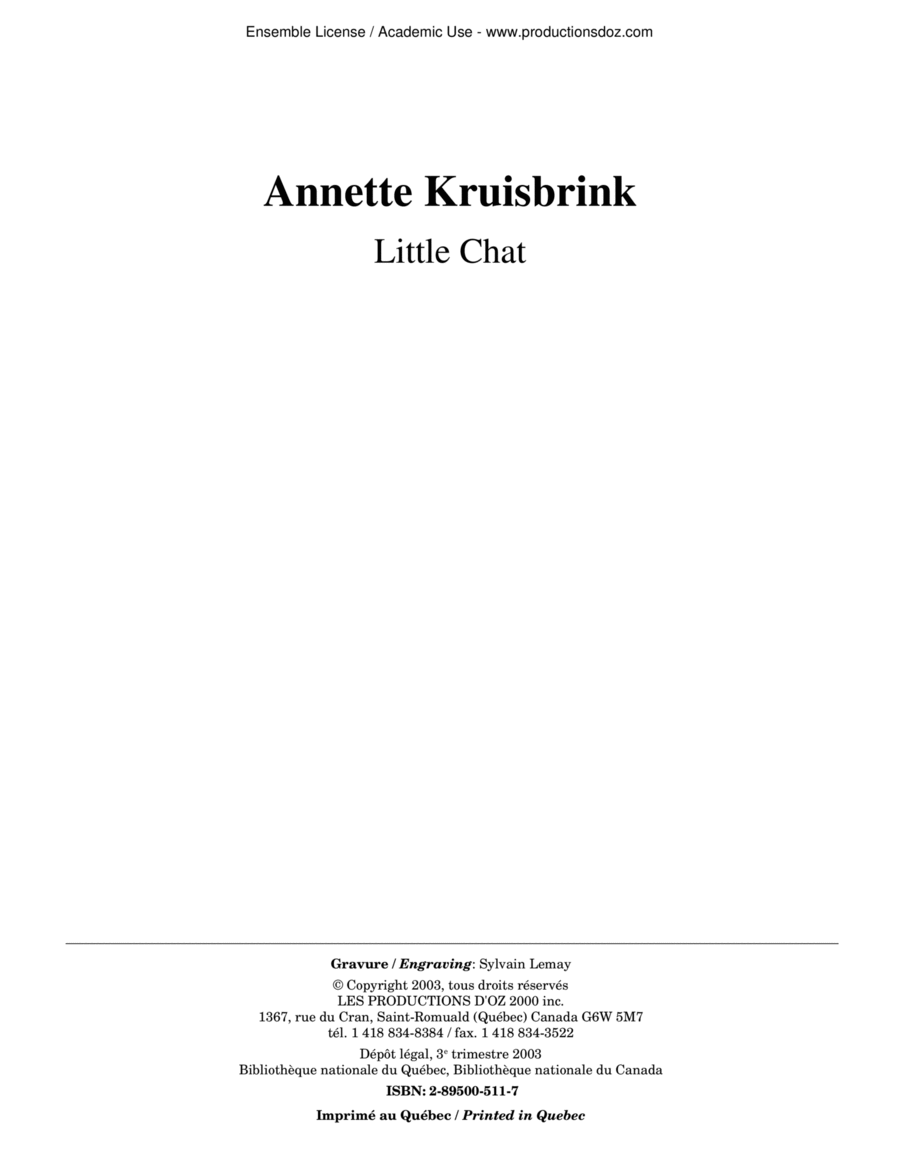 Little Chat Classical Guitar scores gallery preview page 1