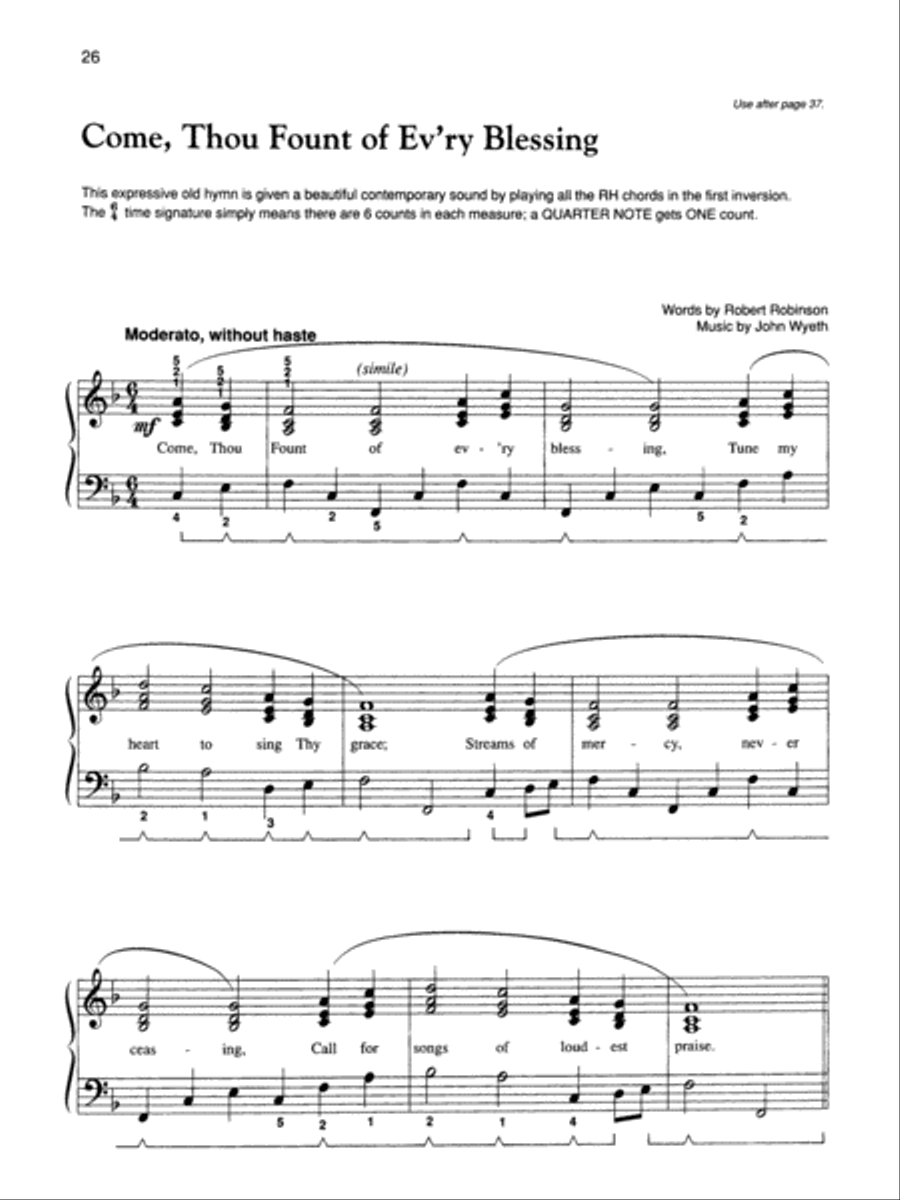 Alfred's Basic Adult Piano Course Sacred Book, Book 2 Voice Solo scores gallery preview page 4