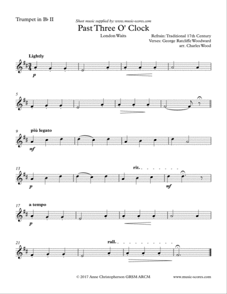Past 3 o'clock - 3 Trumpets and Tuba Trumpet Trio scores gallery preview page 3