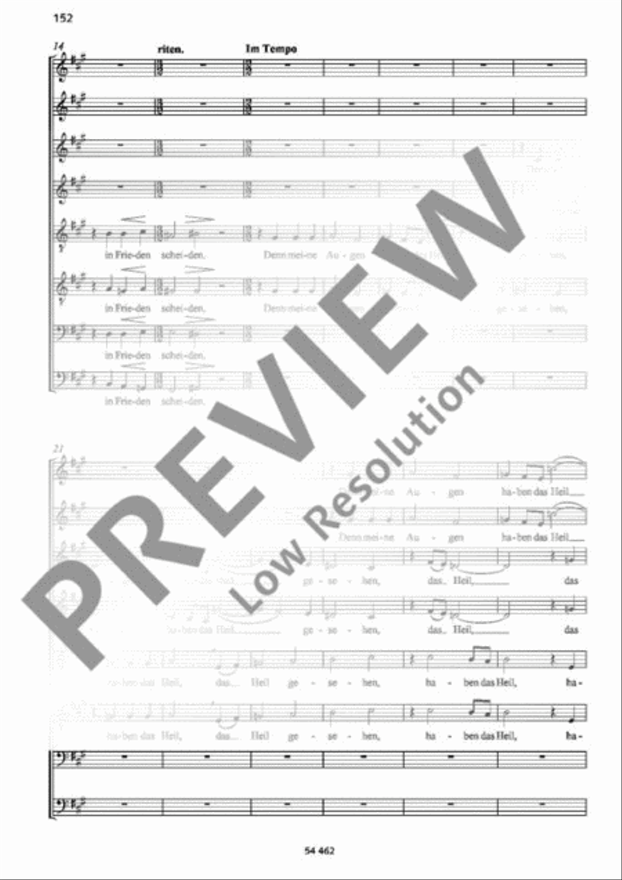 Lobgesang des Simeon Lobgesang des Simeon SSAATTBB scores gallery preview page 3