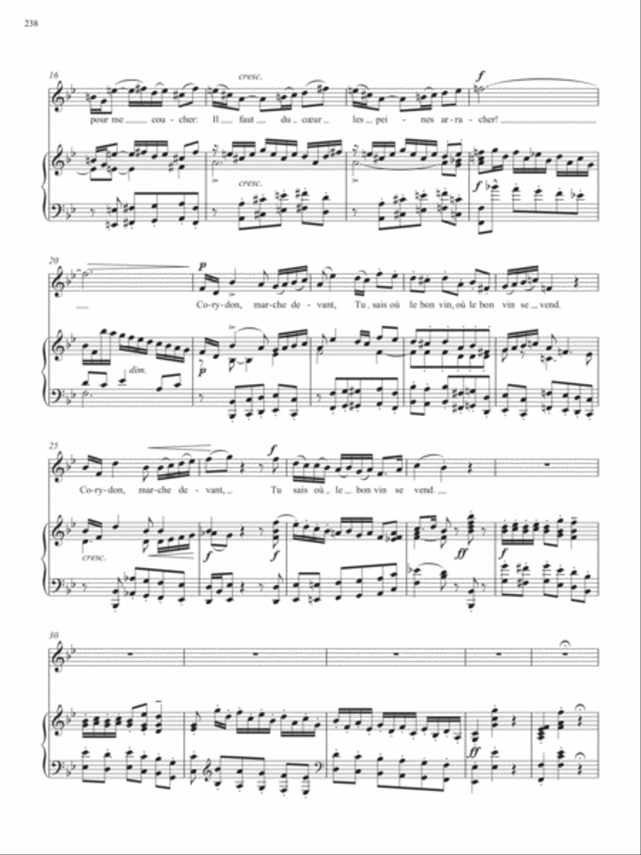Op. 48, No. 7: Corydon! Marche devant! from Songs of Gouvy, V1 Piano Accompaniment scores gallery preview page 3