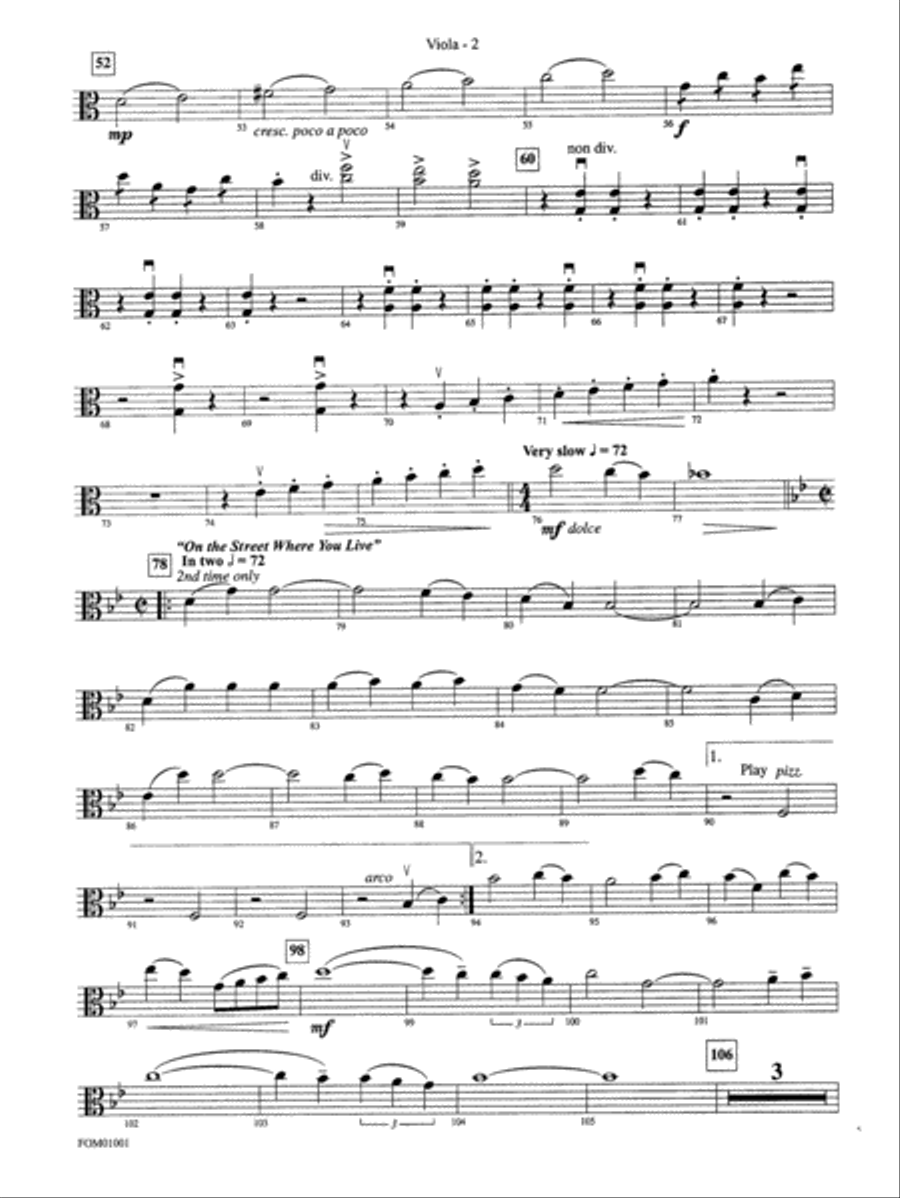 My Fair Lady (Medley): Viola Full Orchestra scores gallery preview page 2