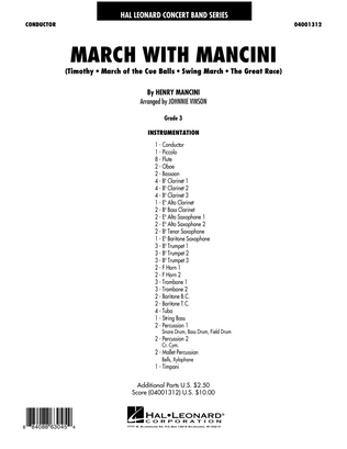 March With Mancini - Conductor Score (Full Score)