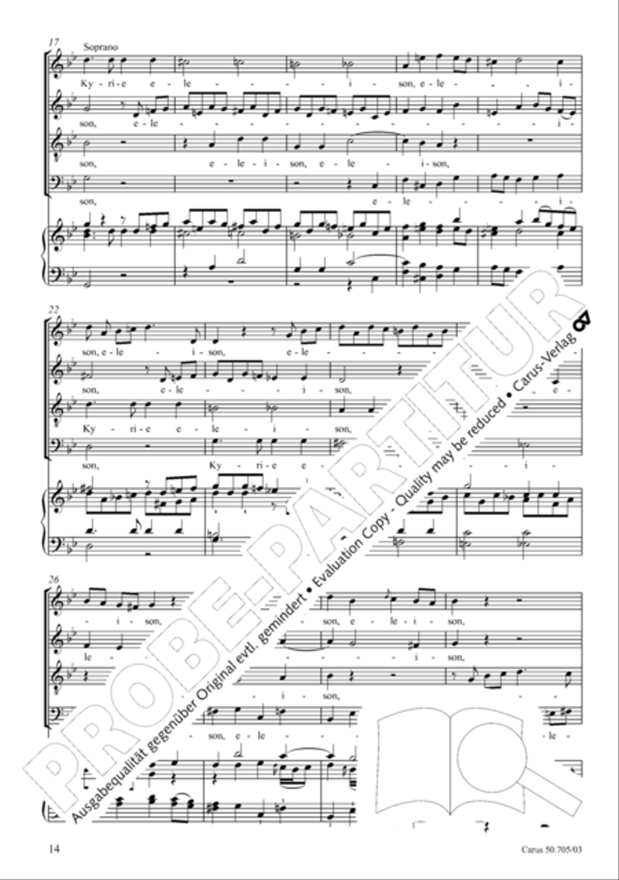 Missa in g. Hasse-Werkausgabe IV/3 4-Part scores gallery preview page 23