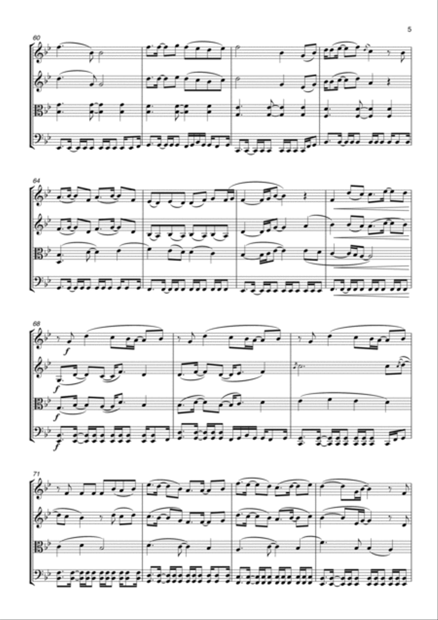 Simple And Clean String Quartet scores gallery preview page 5