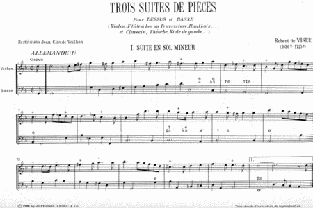 3 Suites De Pieces (flute & Continuo)