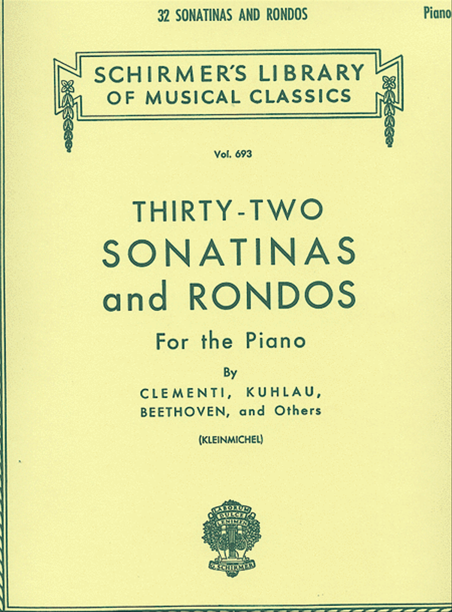 32 Sonatinas and Rondos Piano Solo scores gallery preview page 1