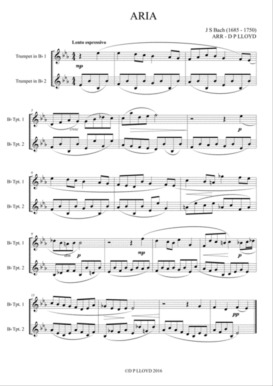 Trumpet duets - 10 Baroque Trumpet duets - Volume 1 Trumpet Duet scores gallery preview page 6