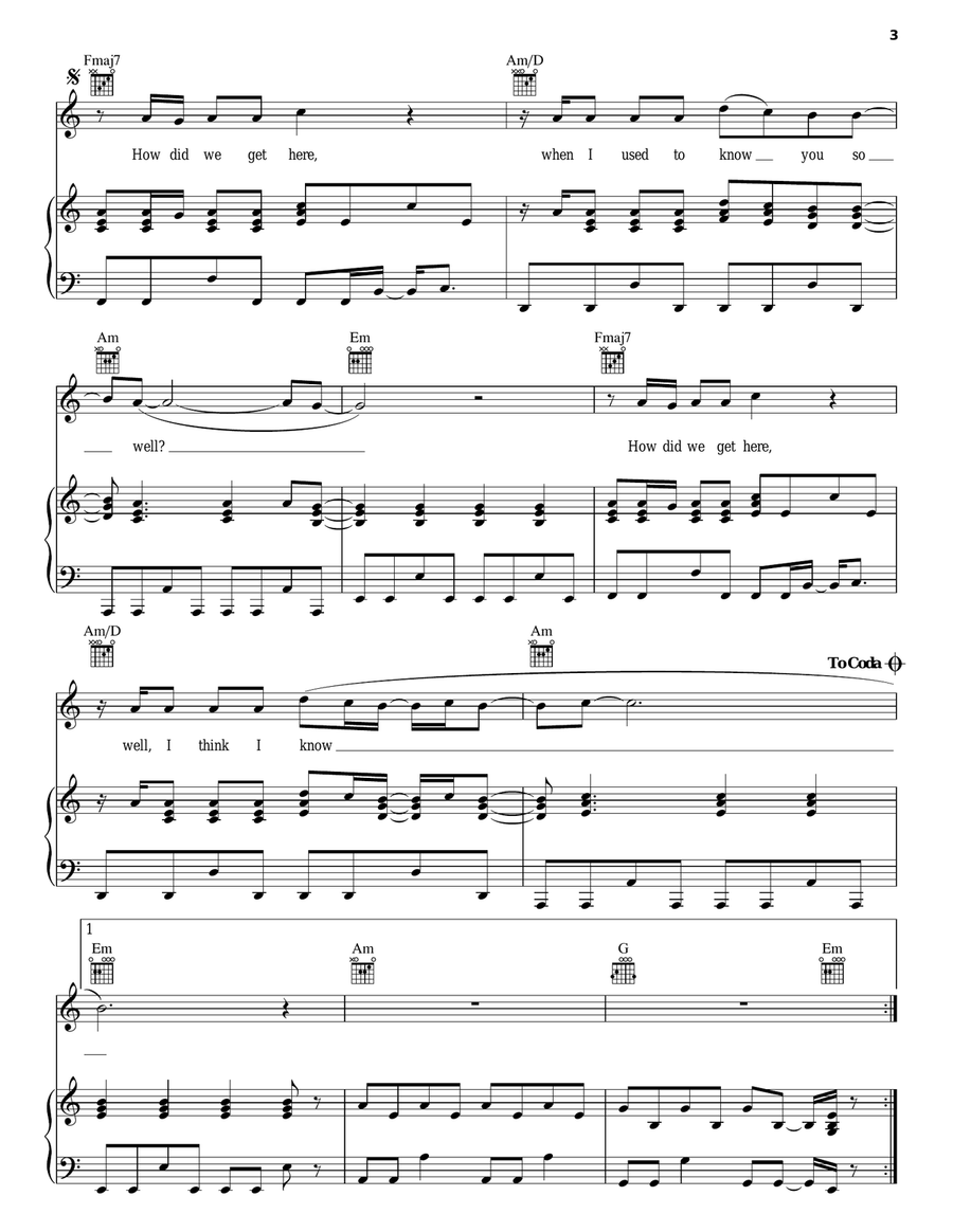 Decode Piano, Vocal, Guitar scores gallery preview page 3