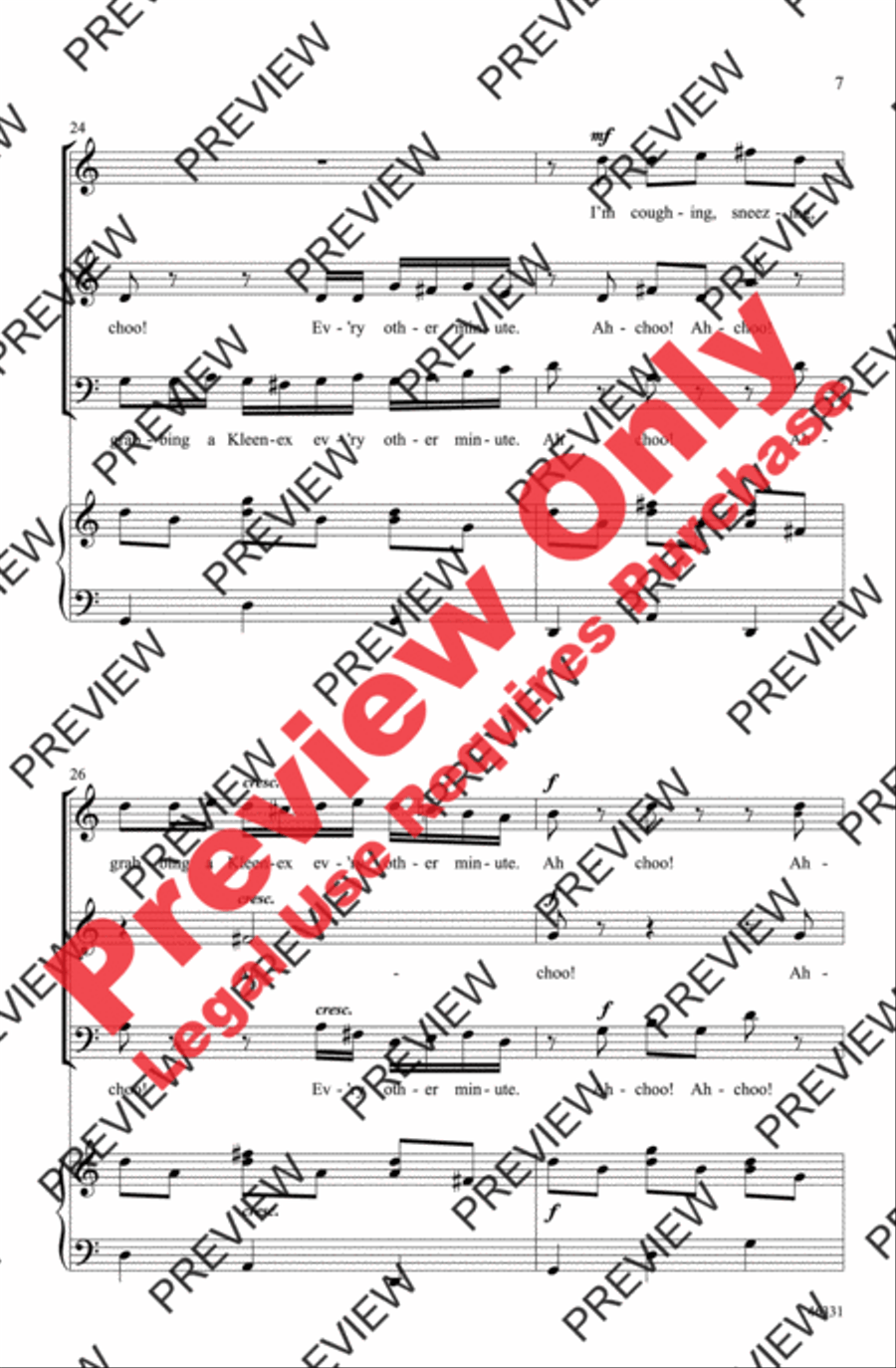 The Flu Fugue The Flu Fugue SAB scores gallery preview page 7