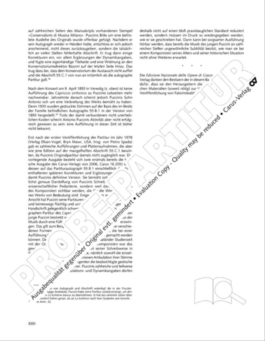 Edizione Nazionale delle Opere di Giacomo Puccini. II. Instrumental music; 1. Works for orchestra (vol. II/1) Score scores gallery preview page 23