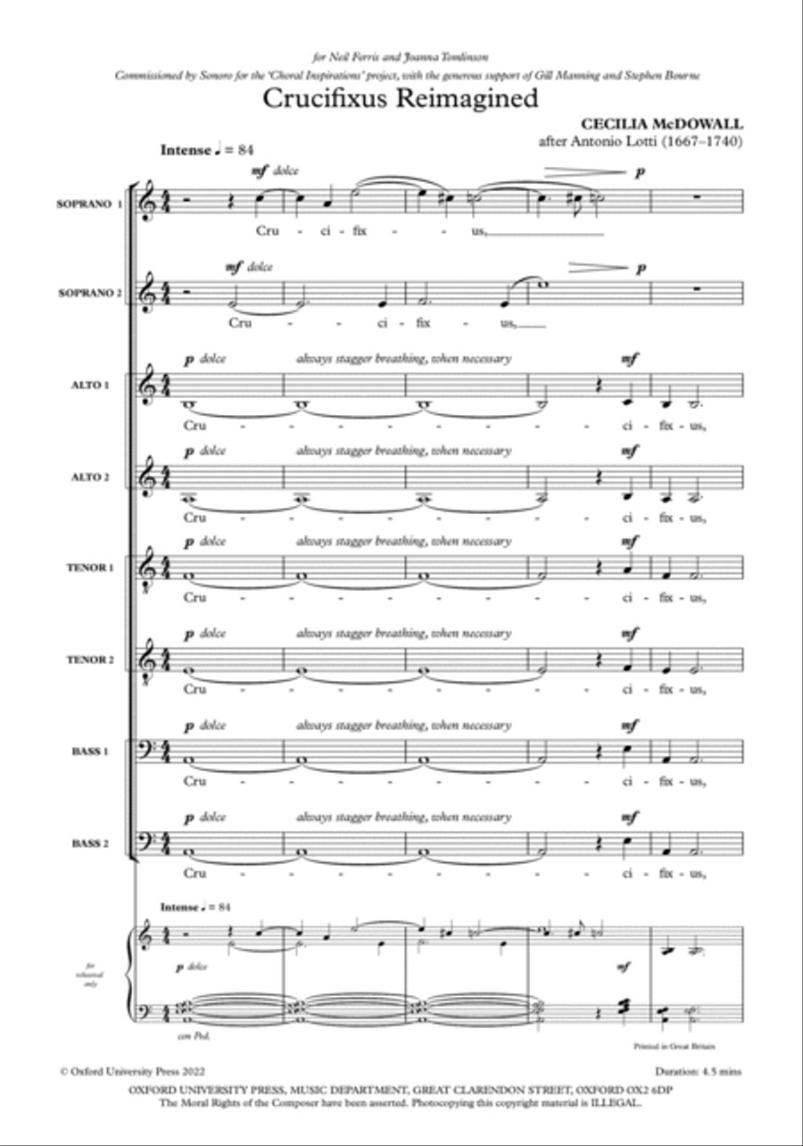 Crucifixus Reimagined Crucifixus Reimagined SSAATTBB scores gallery preview page 2