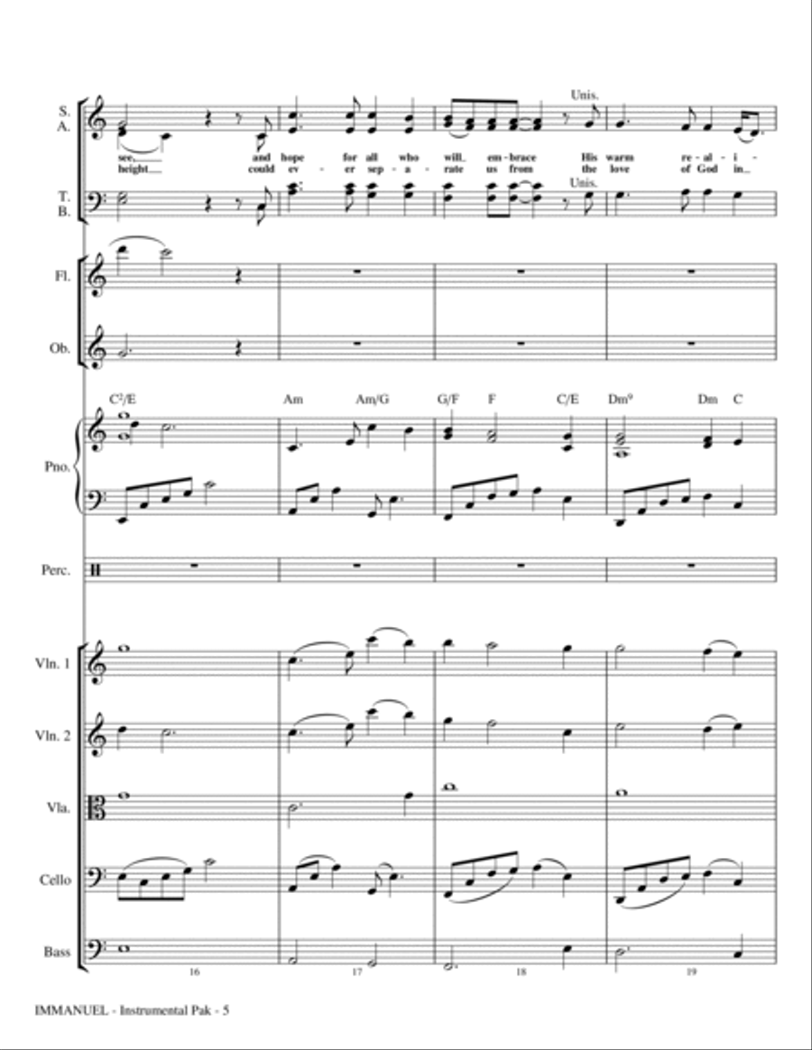 Immanuel (arr. John Purifoy) - Score Choir scores gallery preview page 5