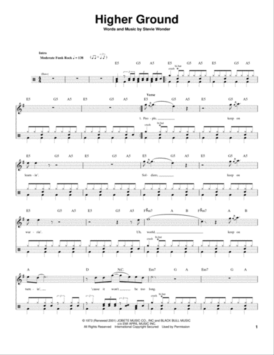 Higher Ground Drum Set scores gallery preview page 1