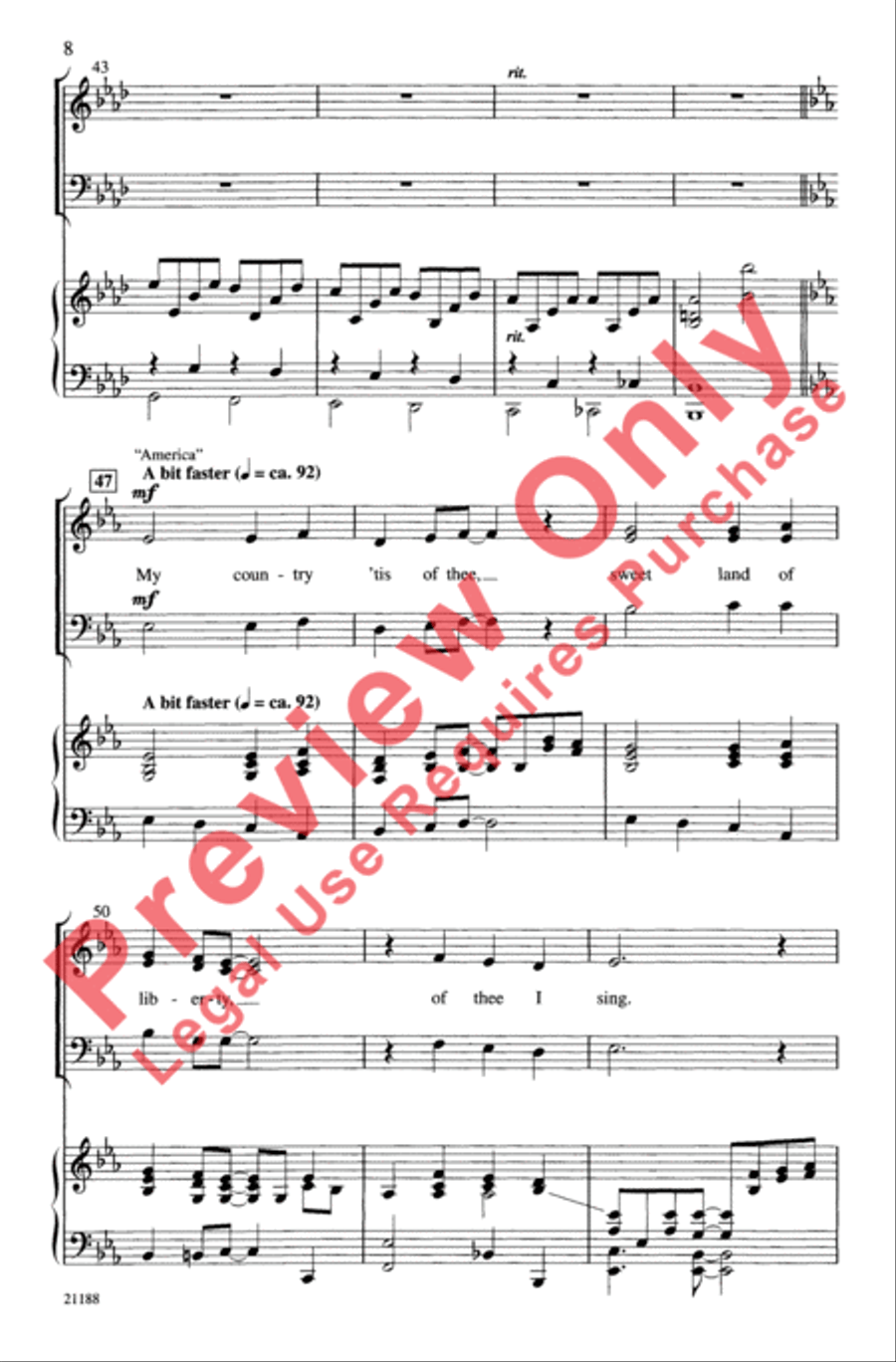 United We Stand (An American Medley) 3-Part scores gallery preview page 7