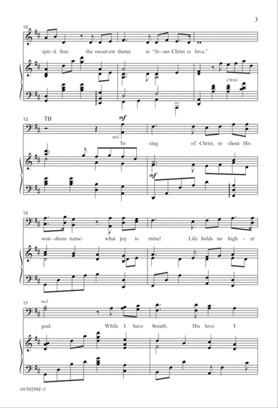 My Song Is Christ 4-Part scores gallery preview page 3
