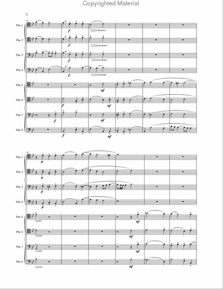 Pater Noster for 8-part Trombone Ensemble Trombone scores gallery preview page 3