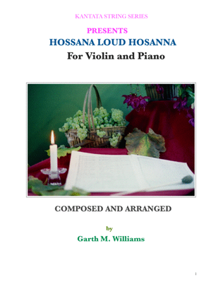 Book cover for HOSANNA, LOUD HOSANNA FOR VIOLIN AND PIANO
