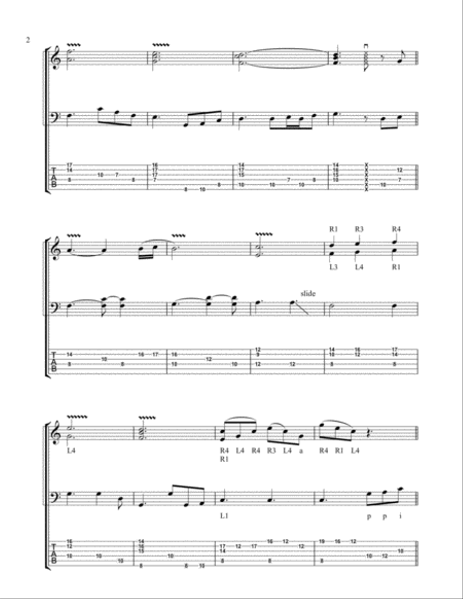 Can't Help Falling In Love Bass Guitar scores gallery preview page 2