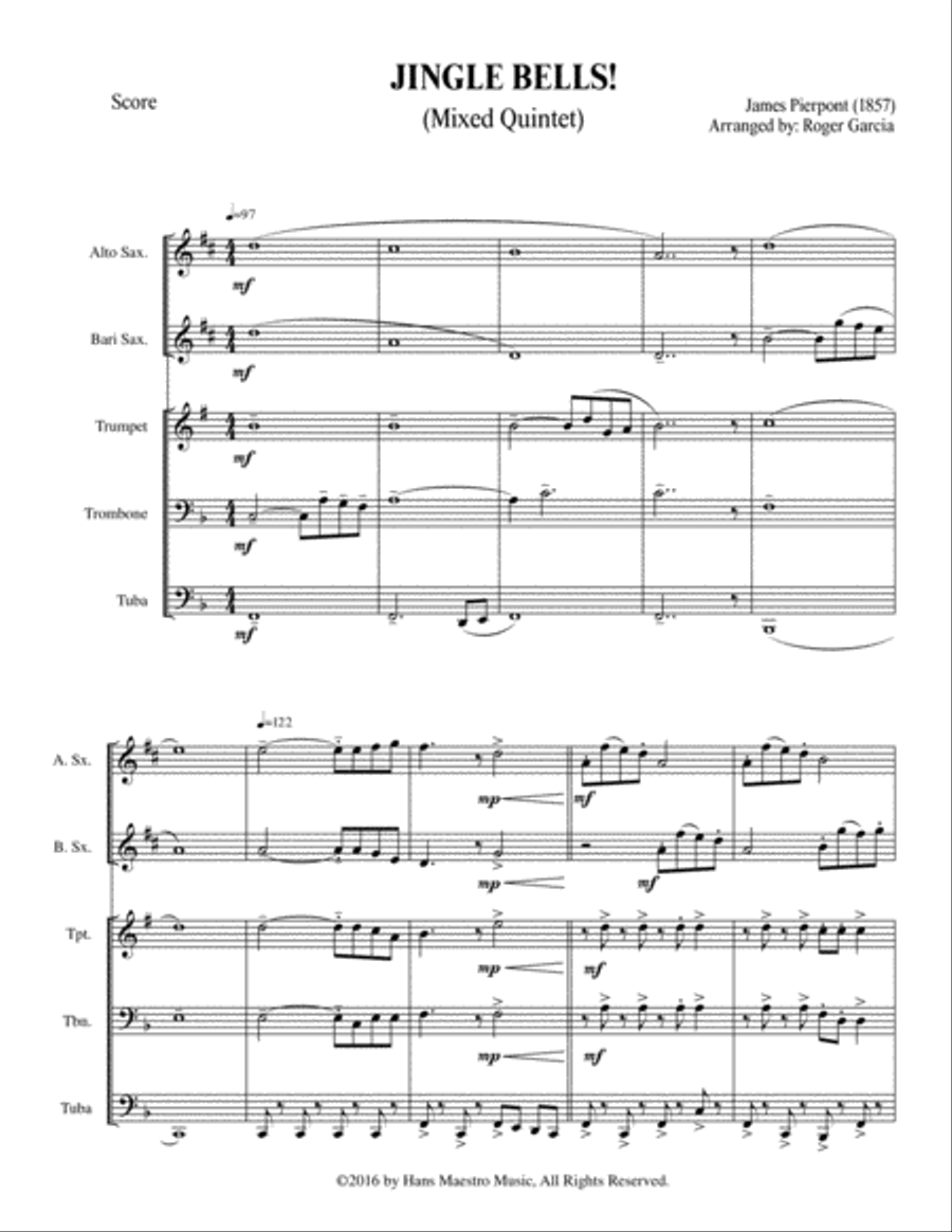 Jingle Bells Small Ensemble scores gallery preview page 2