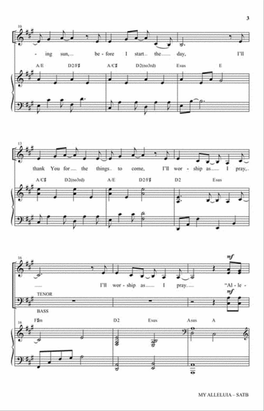 My Alleluia My Alleluia 4-Part scores gallery preview page 3