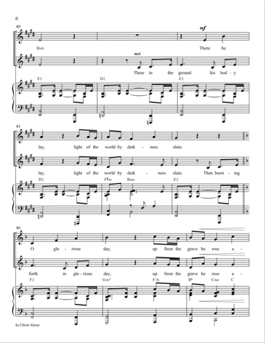 In Christ Alone Vocal Duet scores gallery preview page 6