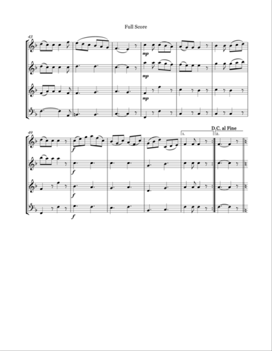 13 Intermediate Recorder Quartets Small Ensemble scores gallery preview page 6