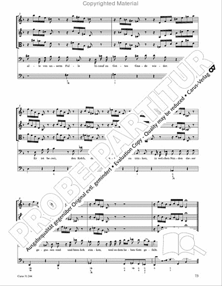 St. Matthew Passion (Matthaus-Passion) 4-Part scores gallery preview page 75