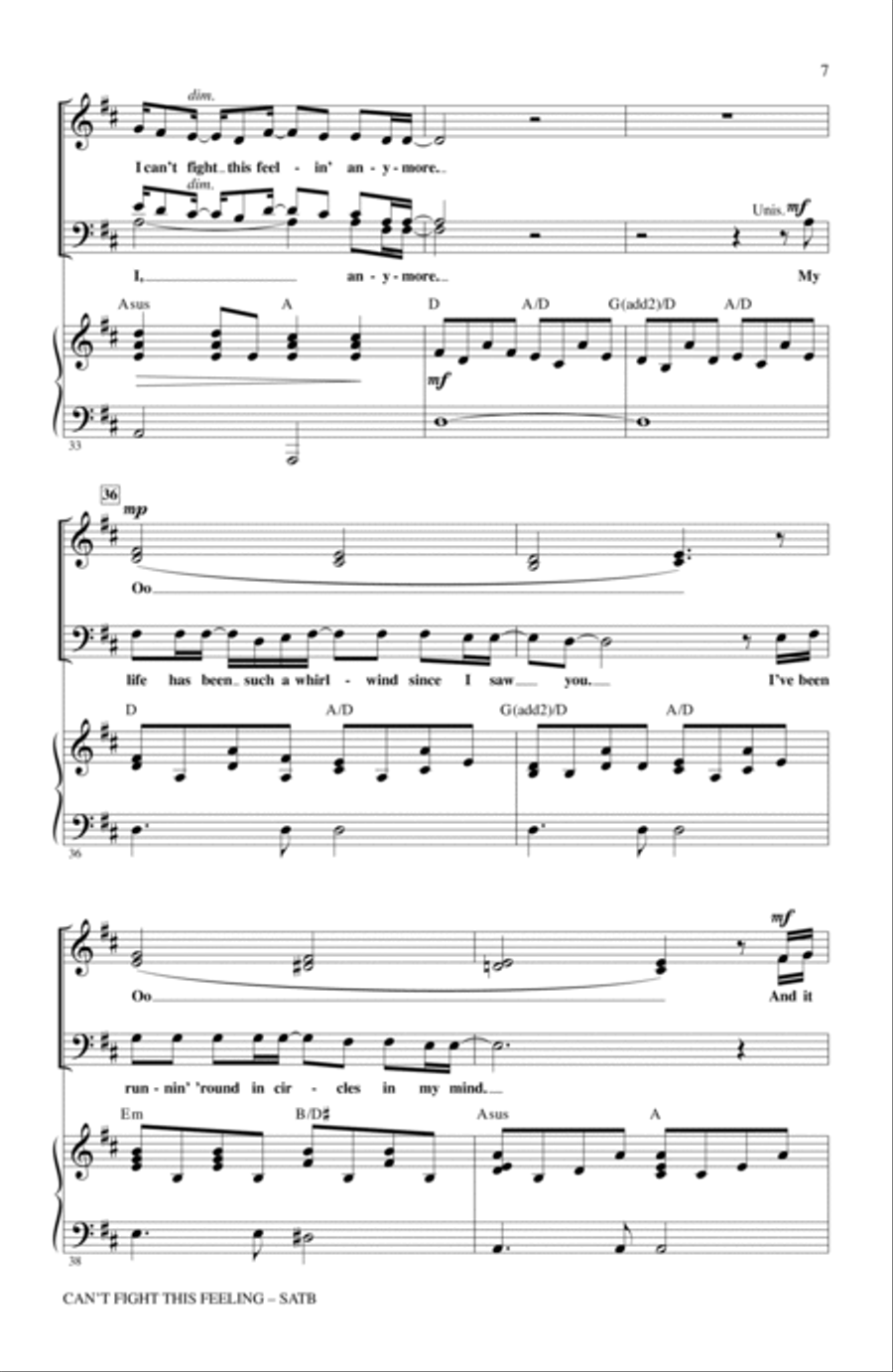 Can't Fight This Feeling (from Glee) (adapt. Alan Billingsley) 4-Part scores gallery preview page 6