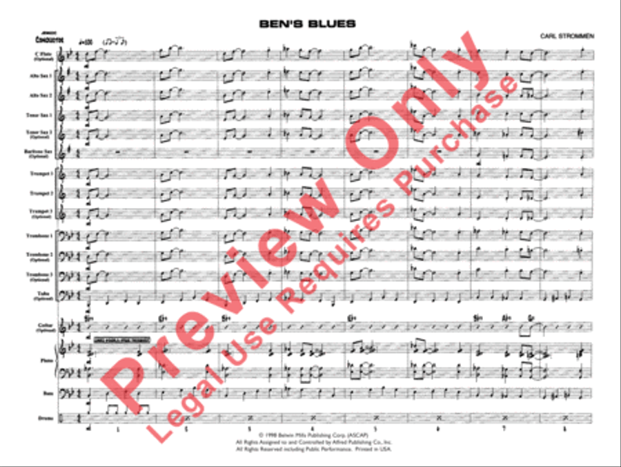 Ben's Blues Jazz Ensemble scores gallery preview page 3