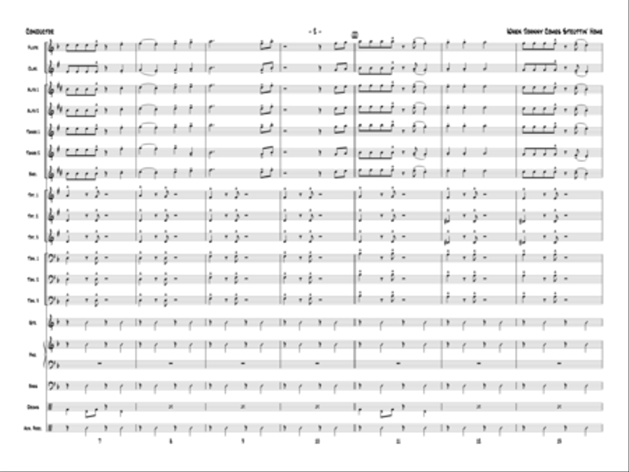 When Johnny Comes Struttin' Home: Score Jazz Ensemble scores gallery preview page 4
