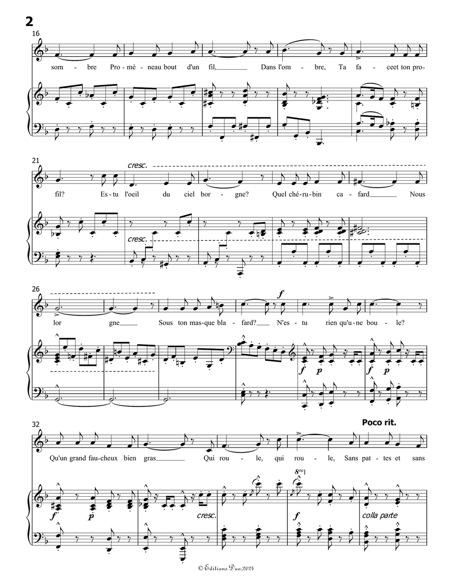 Ballade à la lune, by Edouard Lalo, in F Major Piano, Vocal scores gallery preview page 4