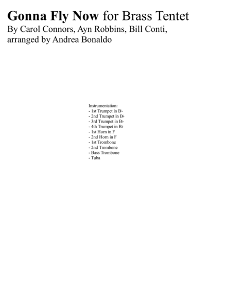 Gonna Fly Now Brass Ensemble scores gallery preview page 2