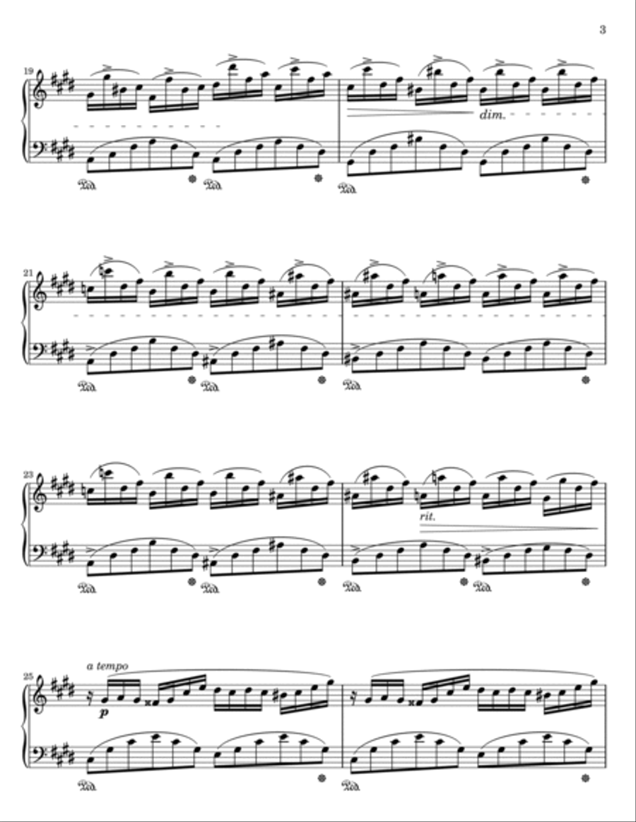Chopin- Fantaisie Impromptu in C sharp minor Op. 66 Piano Solo scores gallery preview page 3