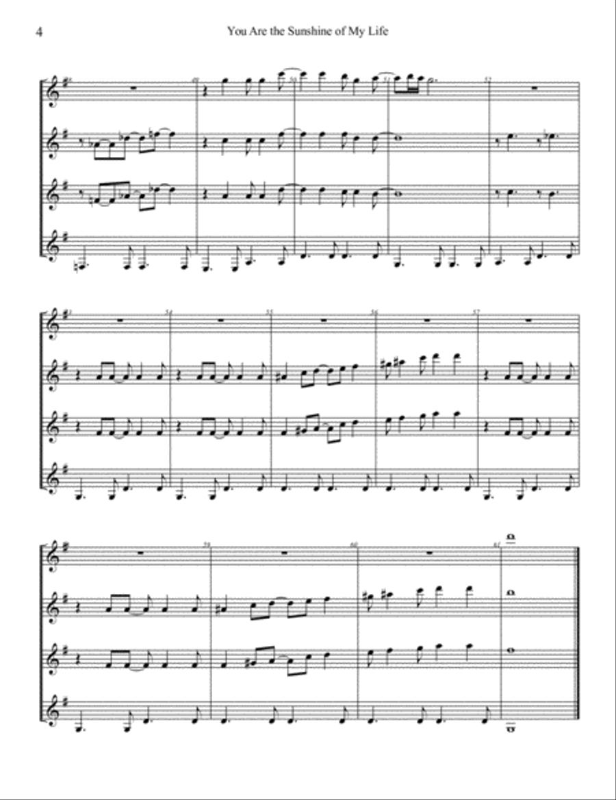 You Are The Sunshine Of My Life Electric Guitar scores gallery preview page 4