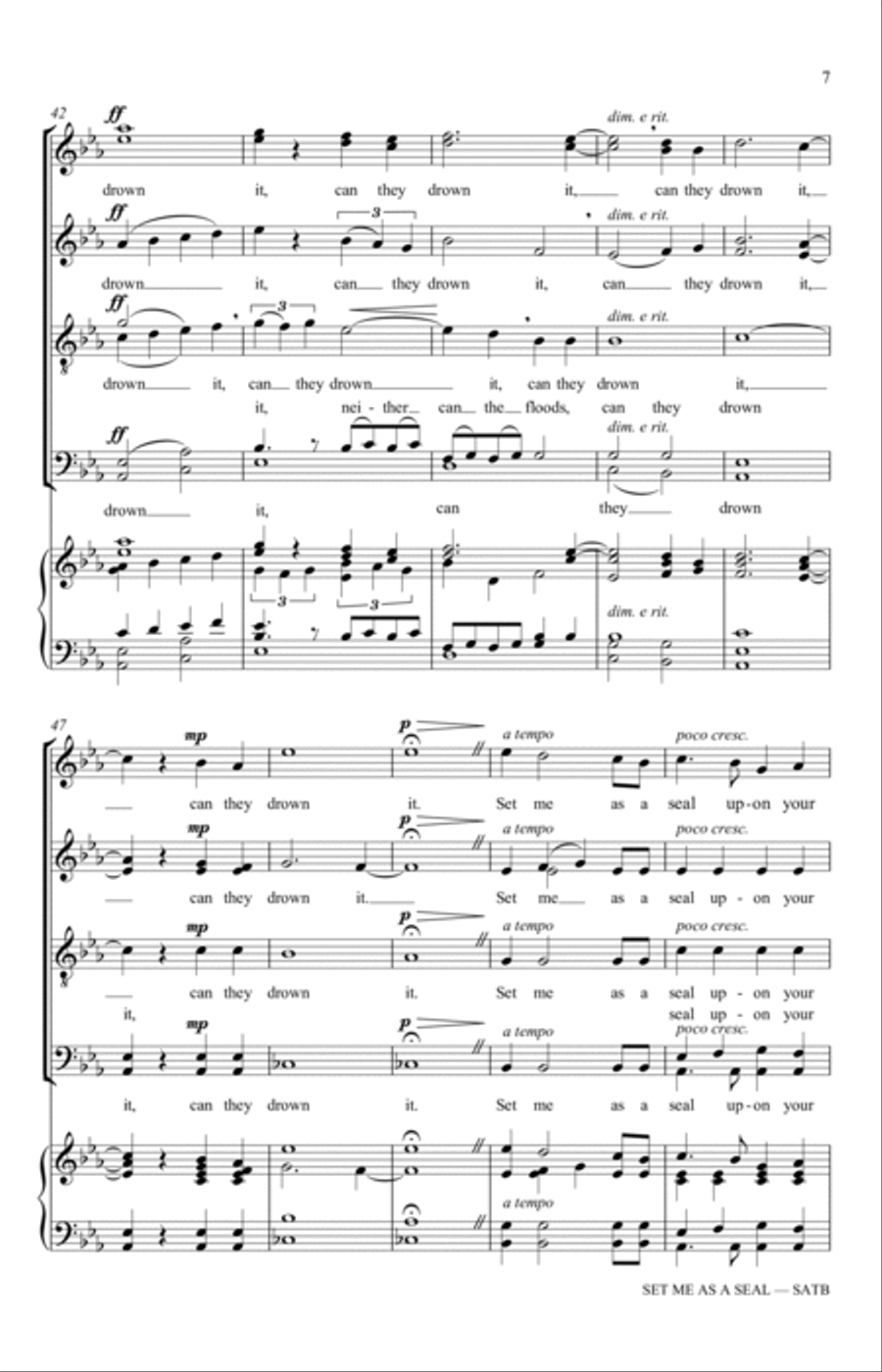 Set Me As A Seal 4-Part scores gallery preview page 7