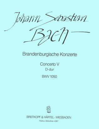 Book cover for Brandenburg Concerto No. 5 in D major BWV 1050
