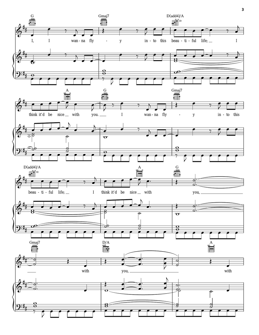 Northern Lights Northern Lights Piano, Vocal, Guitar scores gallery preview page 3