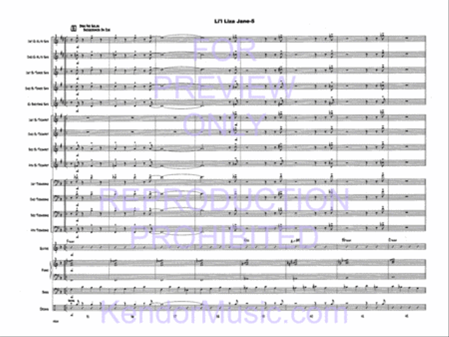 Li'l Liza Jane (Full Score) Jazz Ensemble scores gallery preview page 7